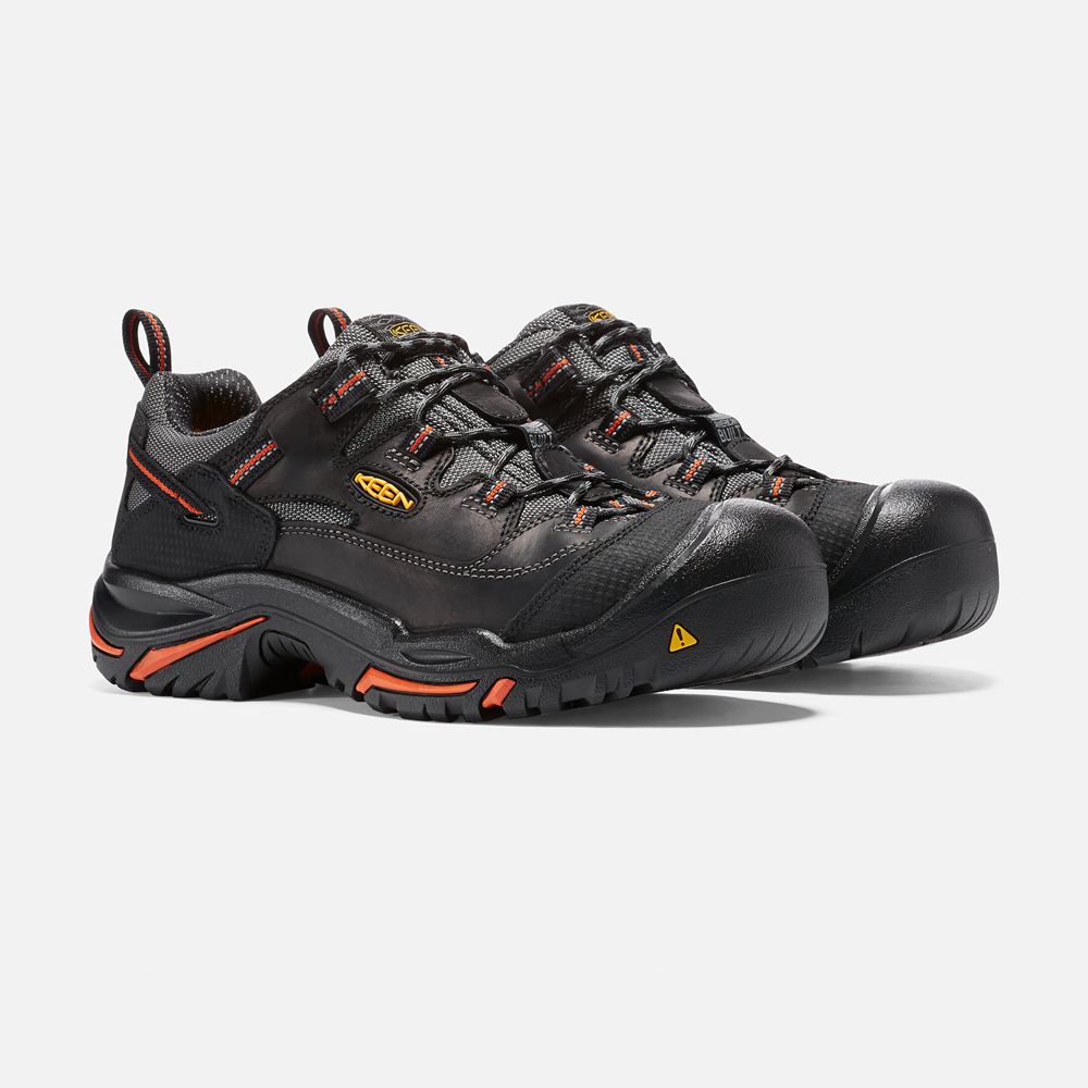 Keen Werkschoenen Heren Zwart - Braddock Laag (Steel Toe) - 71340-NZQH